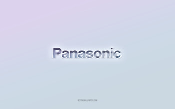Panasonic logo, cut out 3d text, white background, Panasonic 3d logo, м emblem, Panasonic, embossed logo, Panasonic 3d emblem HD wallpaper