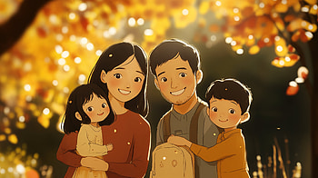 Happy Family in Ultra : A Joyful Autumn Moment, Happy Family, Family, Autumn, child, happiness HD wallpaper