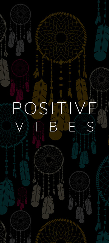Positive vibes dream, positive vibes, art, black, mobile, oled, dream catchers, Amold HD phone wallpaper