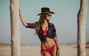 Way West . ., style, cowgirl, Ana Segura, brunettes, outdoors, ranch, women, models, western, hats HD wallpaper
