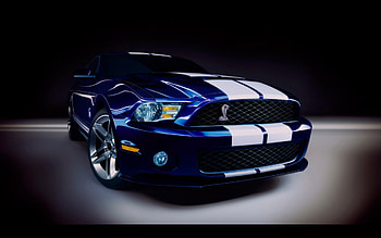 helby-mustang-gt500, racing, cars, blue car, super, fire, dark, nice HD wallpaper