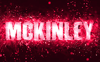 Happy Birtay Mckinley, , pink neon lights, Mckinley name, creative, Mckinley Happy Birtay, Mckinley Birtay, popular american female names, with Mckinley name, Mckinley HD wallpaper