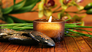 Stones, Miscellanea, Miscellaneous, Moisture, Candle HD wallpaper