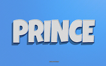 Prince, blue lines background, with names, Prince name, male names, Prince greeting card, line art, with Prince name HD wallpaper