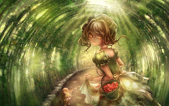 Anime, girl, CG, fantasy HD wallpaper