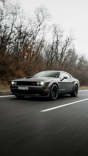 Dodge Challenger, Cars, Road, Car, Grey, Dodge, Muscle Car, Maslkar HD phone wallpaper