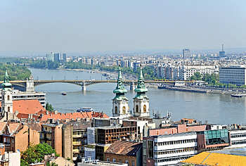 Cities, Houses, Sky, City, Bridge, Hungary HD wallpaper