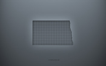 North Dakota map, gray creative background, North Dakota, USA, gray paper texture, American states, North Dakota map silhouette, map of North Dakota, gray background, North Dakota 3d map HD wallpaper