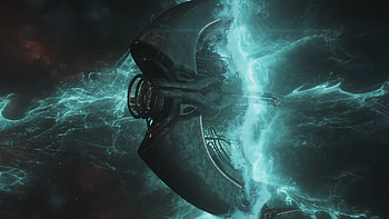 A zaramin planet in warframe video game that is into the deep void, Warframe, space, planet, galaxy, Void HD wallpaper