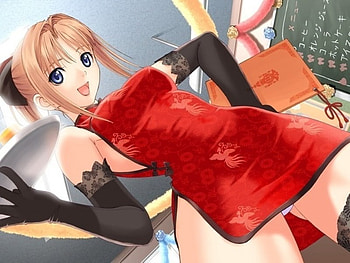 Chinese dress, sexy, girl, anime, girubatto HD wallpaper