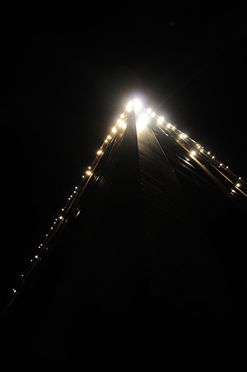Skyscraper, Building, Dark, Backlight, Illumination, Angle, Corner HD phone wallpaper