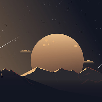 Minimalist Mountains Night iPad Pro Retina Display , , Background, and , Ipad Pro Aesthetic HD phone wallpaper