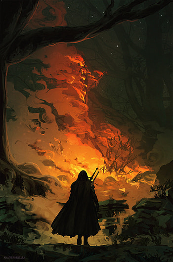 Geralt of Rivia, witcher_3_wild_hunt, geralt_of_rivia, warrior, alone_man, witcher, alone_warrior, swordsman, witcher_3, walking_man HD phone wallpaper