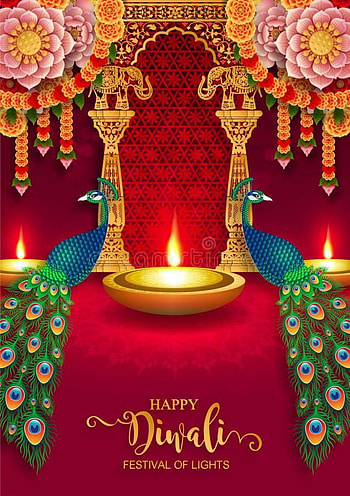 Happy Diwali, festival of lights, peacock, india HD phone wallpaper