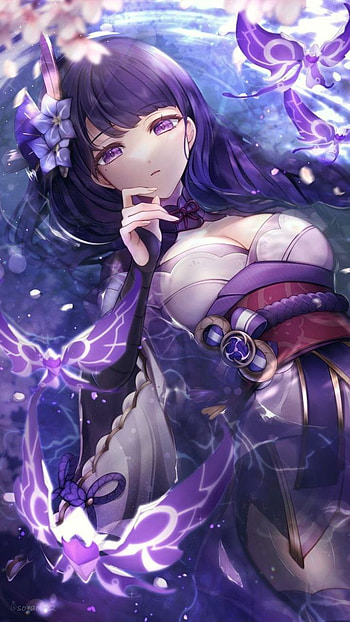 Raiden shogun, raidenshogun, genshin, anime HD phone wallpaper