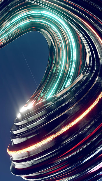Abstract, Neon shape, swirl, colorful HD phone wallpaper