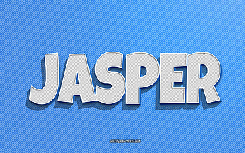 Jasper, blue lines background, with names, Jasper name, male names, Jasper greeting card, line art, with Jasper name HD wallpaper