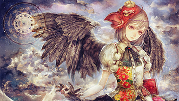 Shameimaru Aya, Aya, girl, anime, Shameimaru HD wallpaper