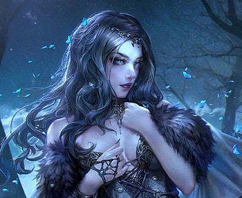 Fantasy Girl, face, fantasy, art, woman HD wallpaper