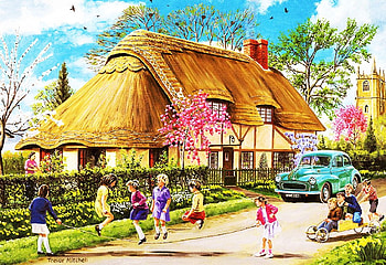country house, morris, country, england, house HD wallpaper