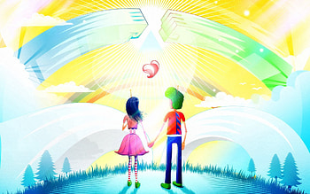 Art, Love, Couple, Pair, Drawing, , Romance HD wallpaper