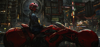 Biker Cyberpunk Girl Scifi, biker, cyberpunk, scifi, artist, artwork, digital-art, artstation HD wallpaper