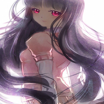 Beauty Pink Eyes, glow, cute, long hair, dress, beauty, bright, sweet, white, eyes, girl, gloves, beautiful, purple, pink, anime, pretty, lovely HD wallpaper