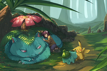 Ivysaur, , Background HD wallpaper