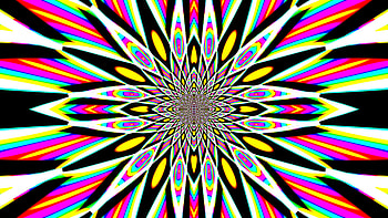Colorful Fractal Kaleidoscope Stripes Art Pattern Abstraction Abstract HD wallpaper
