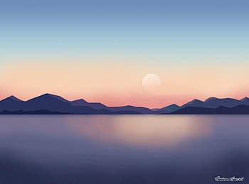 Landscape Illustration, landscape, illustration, artist, artwork, digital-art, behance HD wallpaper