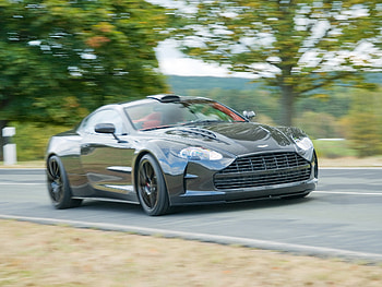 Sports, Auto, Nature, Trees, Aston Martin, Cars, Asphalt, Side View, Speed, Style, 2009, Mansory Cyrus HD wallpaper