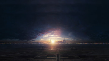 Full Sci-fi city HD wallpaper