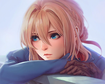 Beautiful eyes, violet evergarden, art, anime girl HD wallpaper