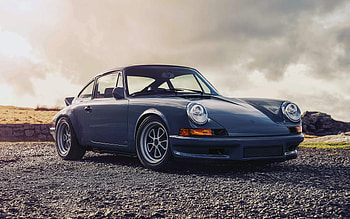 Porsche 911 Carrera RS Club Sport, front view, exterior, retro cars, blue Porsche 911, German sports cars, Porsche HD wallpaper