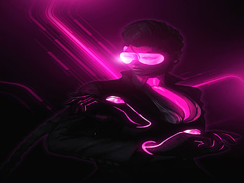 Crimson Viper, anime girl, glow, tron, street fighter, crimon viper, glow pink HD wallpaper
