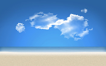 Nature, Sky, Sea, Clouds, Beach, Sand HD wallpaper