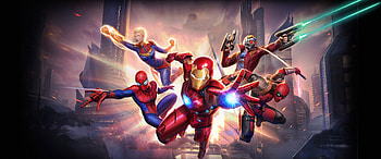 Marvel Super War, marvel-super-war, games, iron-man, spiderman, captain-marvel, star-lord, deadpool HD wallpaper