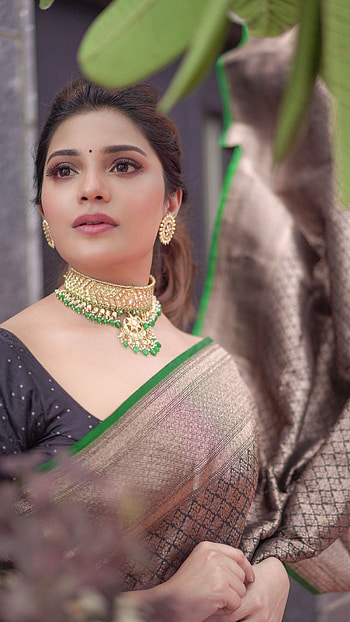 Aatmika, tamil actress, , saree beauty HD phone wallpaper