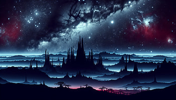 Mystical Space Fantasy Landscape, space, fantasy landscape, Digital Art, cosmic HD wallpaper