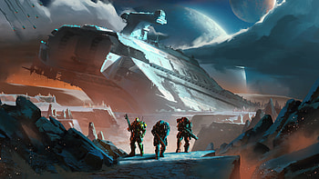 PlanetSide Arena, soldiers, landscape, video game, fantasy HD wallpaper