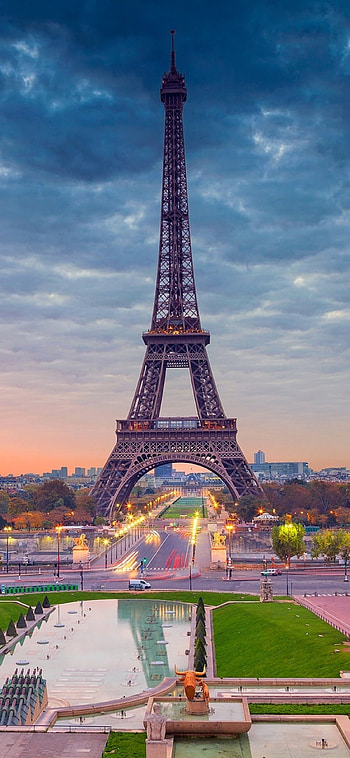 Eiffel Tower Paris view, Stunning visuals, High-definition , Beautiful landscapes HD phone wallpaper