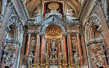 amazing ornate church interior r, ornate, staues, r, church, interior HD wallpaper