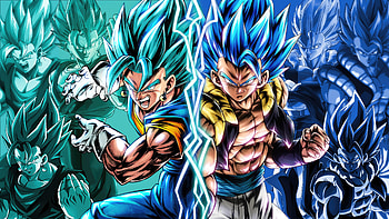 Vegito Blue And Gogeta Blue, vegito, dragon-ball, anime, artist, artwork, digital-art, deviantart HD wallpaper