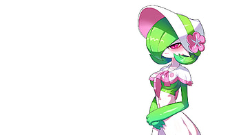 Anthropomorphic Gardevoir, Fictional species spotlight, Nintendo's captivating creation, Playful and alluring HD wallpaper