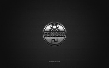FC Haka, Finnish football club, silver logo, gray carbon fiber background, Veikkausliiga, football, Valkeakoski, Finland, FC Haka logo HD wallpaper