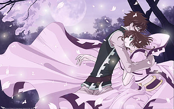 Absolute Love, syaoran, anime, sakura, couple, cherry blossom, petal, tsubasa HD wallpaper