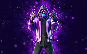 Trance Mezmer, , violet neon lights, Fortnite Battle Royale, Fortnite characters, Trance Mezmer Skin, Fortnite, Trance Mezmer Fortnite HD wallpaper