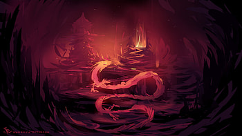 Red Digital Dragon, artist, artwork, digital-art, deviantart HD wallpaper