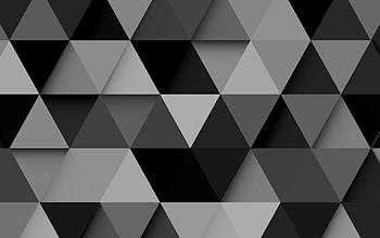 Triangle, Black and white, PC , Monochrome design HD wallpaper
