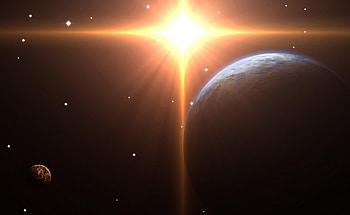 Planets, Universe, Shine, Light, Beams, Rays HD wallpaper